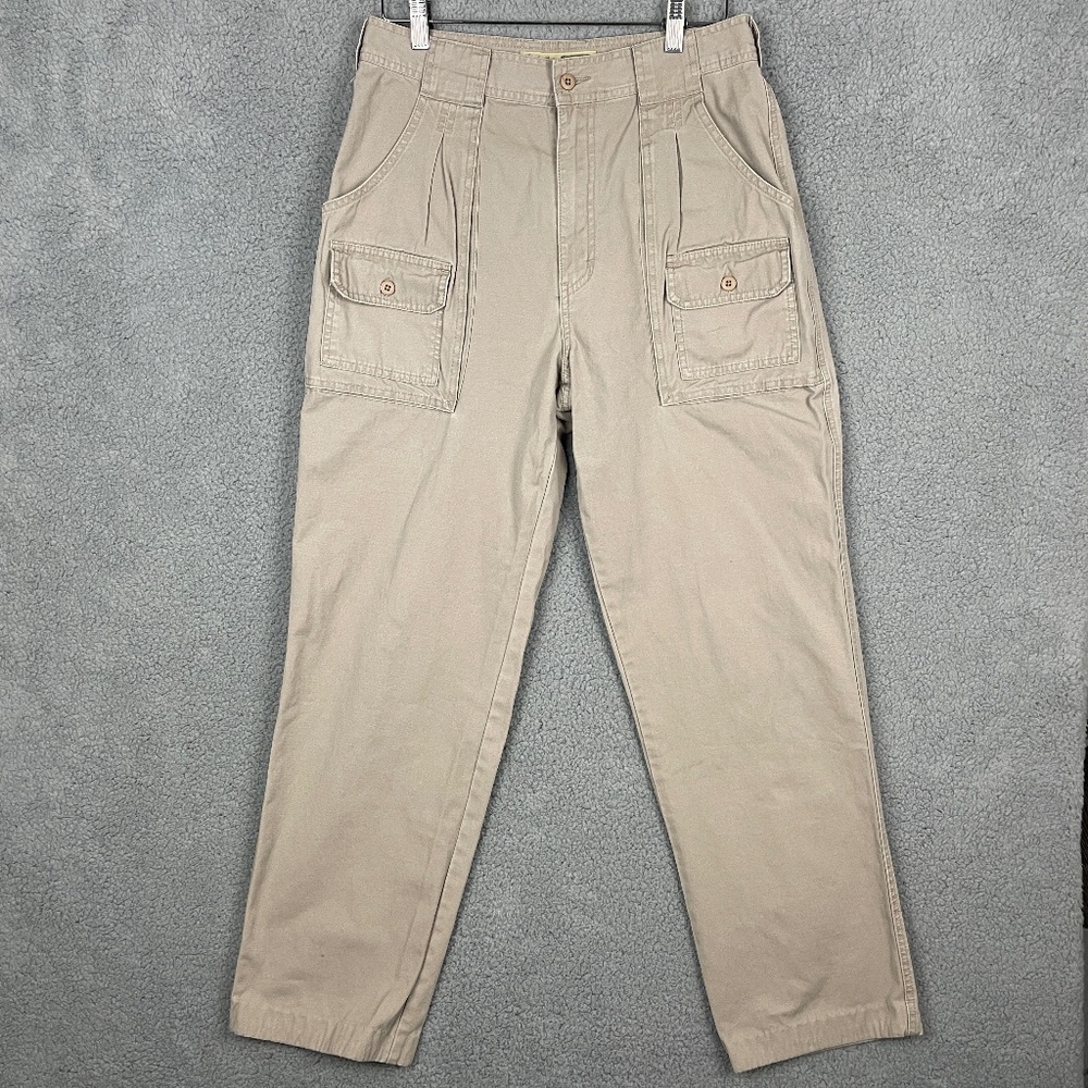 CABELAS Pants Womens 12 x 31 Inseam 7 Pocket Hiker Cargo Outdoor Canvas Tan